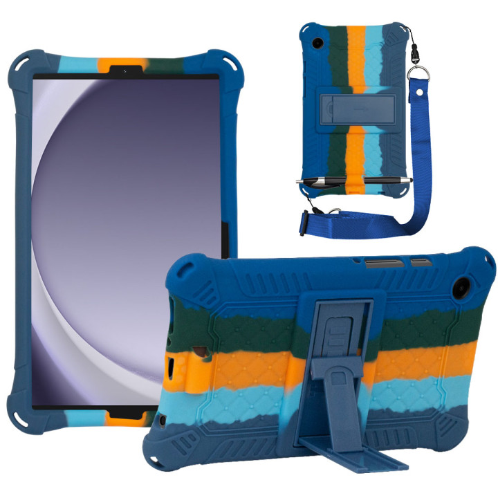 Силиконовый чехол Galeo Stand для Samsung Galaxy Tab A9 8.7 SM-X110, SM-X115 Rainbow DB