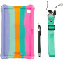 Силиконовый чехол Galeo Stand для Samsung Galaxy Tab A9 8.7 SM-X110, SM-X115 Rainbow Pink