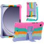 Силиконовый чехол Galeo Stand для Samsung Galaxy Tab A9 8.7 SM-X110, SM-X115 Rainbow Pink