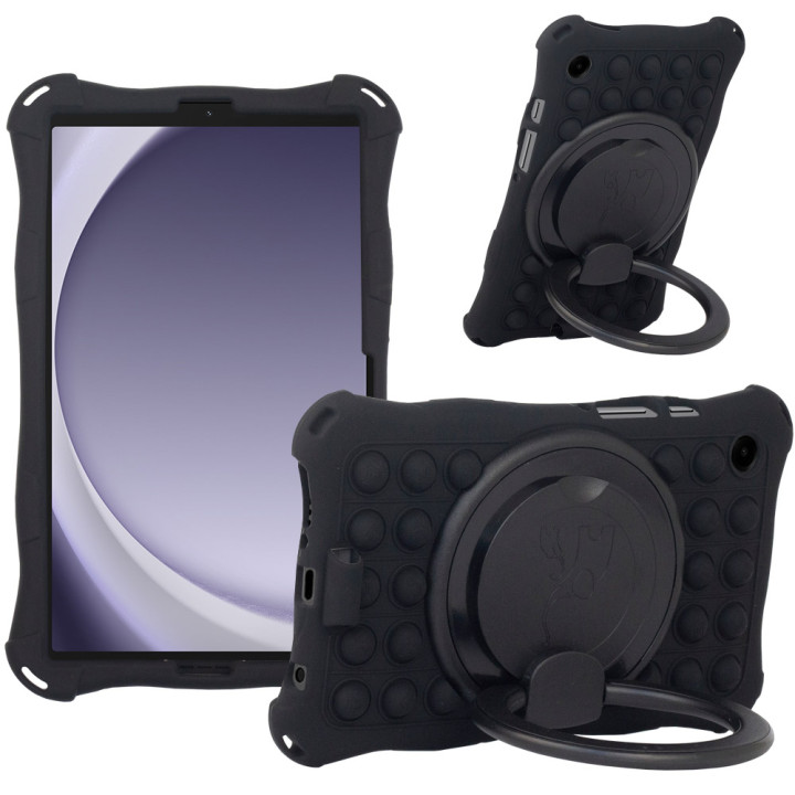 Силиконовый чехол Galeo Ring Handle для Samsung Galaxy Tab A9 8.7 SM-X110, SM-X115 Black