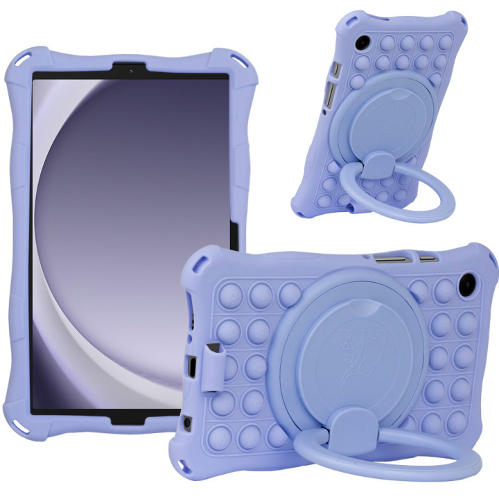 Силіконовый чохол Galeo Ring Handle для Samsung Galaxy Tab A9 8.7 SM-X110, SM-X115 Lilac