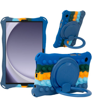 Силиконовый чехол Galeo Ring Handle для Samsung Galaxy Tab A9 8.7 SM-X110, SM-X115 Rainbow DB