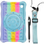 Силиконовый чехол Galeo Ring Handle для Samsung Galaxy Tab A9 8.7 SM-X110, SM-X115 Rainbow LB