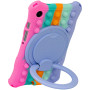 Силиконовый чехол Galeo Ring Handle для Samsung Galaxy Tab A9 8.7 SM-X110, SM-X115 Rainbow Pink