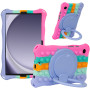 Силиконовый чехол Galeo Ring Handle для Samsung Galaxy Tab A9 8.7 SM-X110, SM-X115 Rainbow Pink