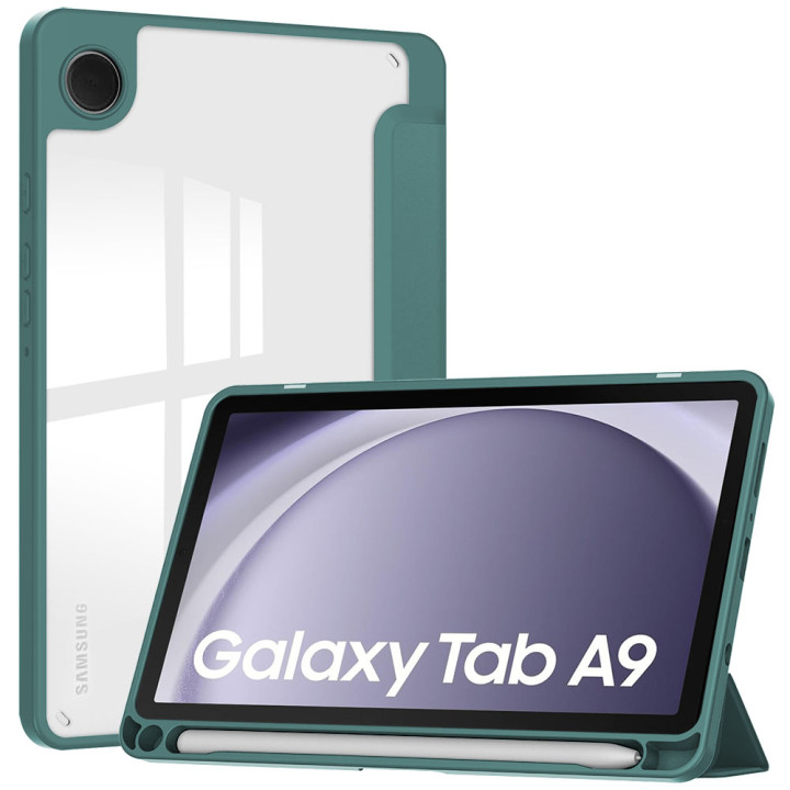 Чехол Galeo Hybrid Case with S-Pen Holder для Samsung Galaxy Tab A9 8.7" SM-X110, SM-X115 Dark Green