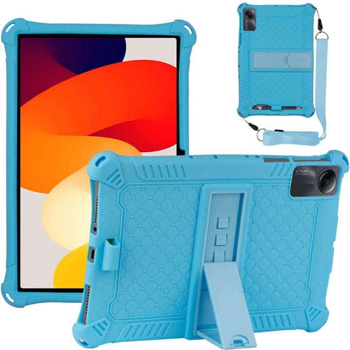 Силиконовый чехол Galeo Stand для Xiaomi Redmi Pad SE 11" Blue