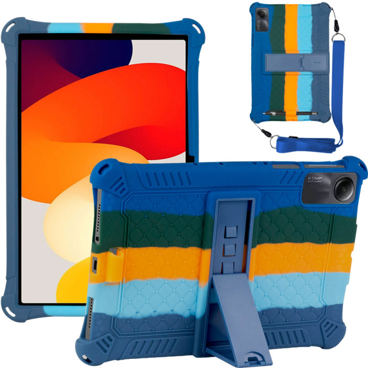 Силиконовый чехол Galeo Stand для Xiaomi Redmi Pad SE 11" Rainbow DB