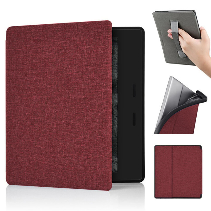 Чохол Galeo TPU Folio with Handstrap для Amazon Kindle Oasis 2017 / 2019 Textile Wine Red