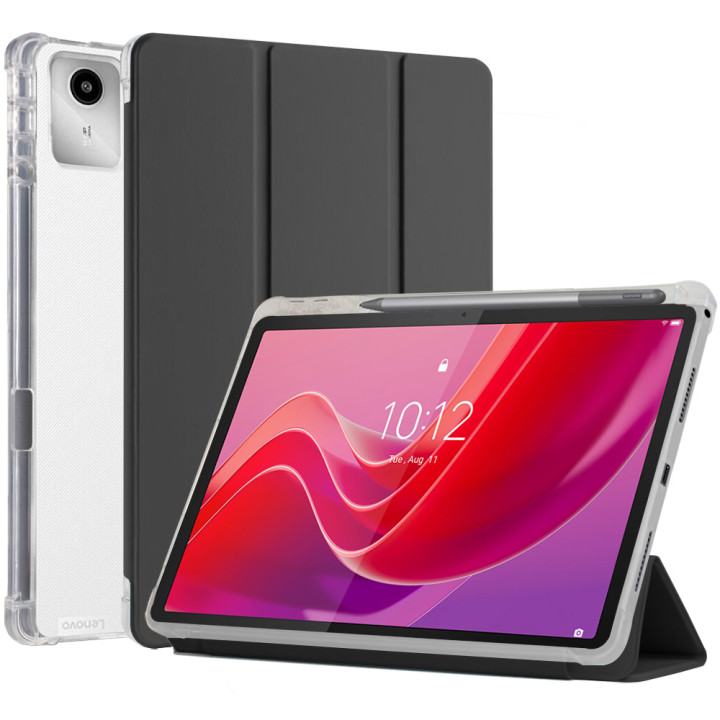Чохол Galeo TPU Trifold with Stylus Holder для Lenovo Tab M11 / Xiaoxin Pad 2024 Black