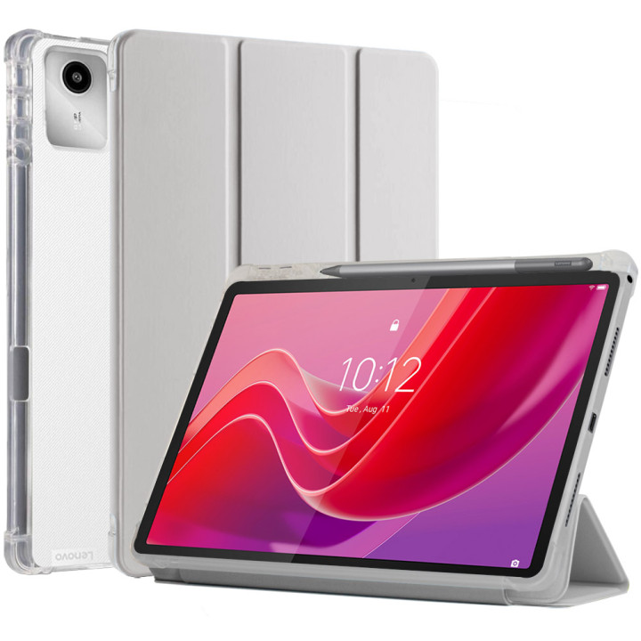 Чохол Galeo TPU Trifold with Stylus Holder для Lenovo Tab M11 / Xiaoxin Pad 2024 Grey
