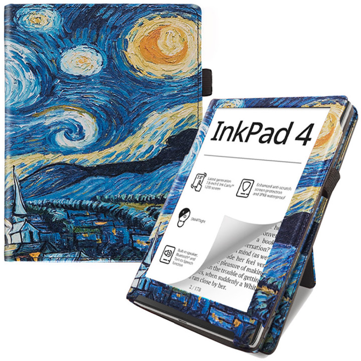 Чохол Galeo Vertical Leather Stand для Pocketbook Inkpad 4 743G, Inkpad Color 2 743C Van Gogh