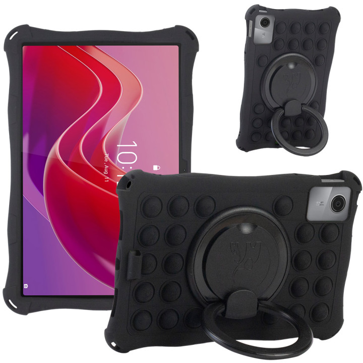 Силиконовый чехол Galeo Pop It with Ring Handle для Lenovo Tab M11 / Xiaoxin Pad 2024 Black
