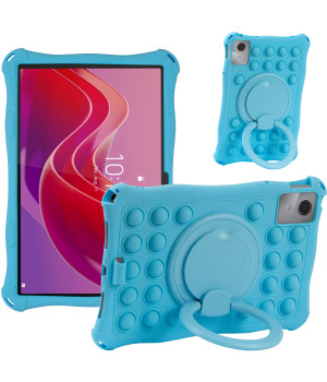 Силиконовый чехол Galeo Pop It with Ring Handle для Lenovo Tab M11 / Xiaoxin Pad 2024 Blue
