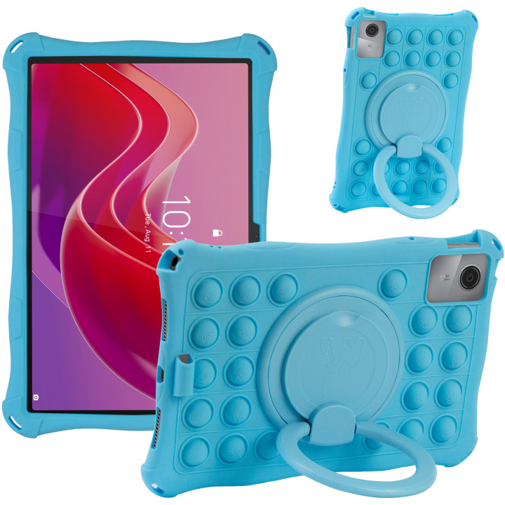 Силиконовый чехол Galeo Pop It with Ring Handle для Lenovo Tab M11 / Xiaoxin Pad 2024 Blue