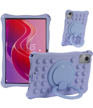 Силиконовый чехол Galeo Pop It with Ring Handle для Lenovo Tab M11 / Xiaoxin Pad 2024 Lilac