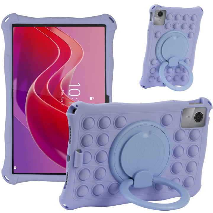 Силиконовый чехол Galeo Pop It with Ring Handle для Lenovo Tab M11 / Xiaoxin Pad 2024 Lilac