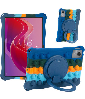 Силіконовый чохол Galeo Pop It with Ring Handle для Lenovo Tab M11 / Xiaoxin Pad 2024 Rainbow DB