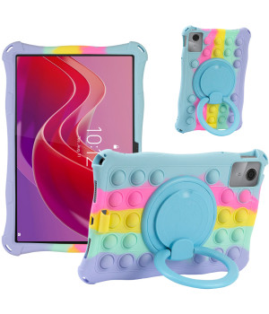 Силіконовый чохол Galeo Pop It with Ring Handle для Lenovo Tab M11 / Xiaoxin Pad 2024 Rainbow LB