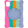 Силиконовый чехол Galeo Pop It with Ring Handle для Lenovo Tab M11 / Xiaoxin Pad 2024 Rainbow Pink