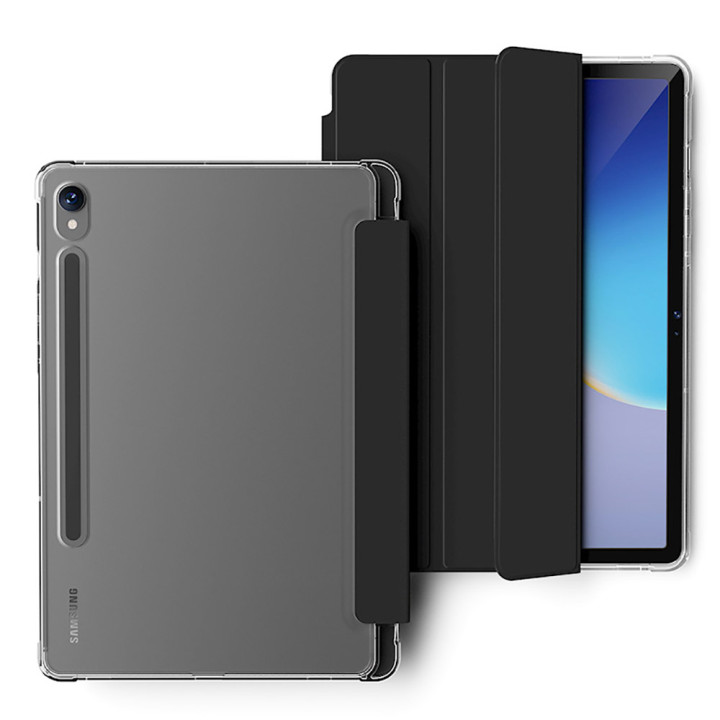 Чехол ZOYU TPU Triflold with S Pen Holder для Samsung Galaxy Tab S9 / Tab S9 FE Black