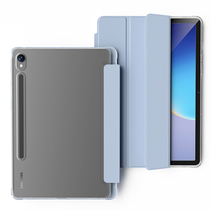 Чехол ZOYU TPU Triflold with S Pen Holder для Samsung Galaxy Tab S9 / Tab S9 FE Light Blue