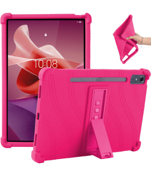 Силіконовий чохол з підставкою для Lenovo Tab P12 TB370FU / Xiaoxin Pad Pro 12.7 TB371FC Hotpink