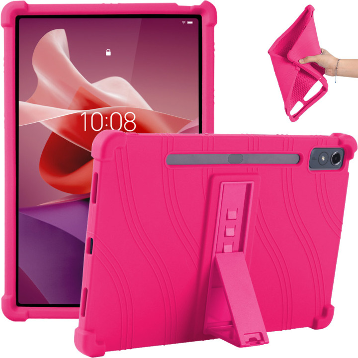 Силіконовий чохол з підставкою для Lenovo Tab P12 TB370FU / Xiaoxin Pad Pro 12.7 TB371FC Hotpink