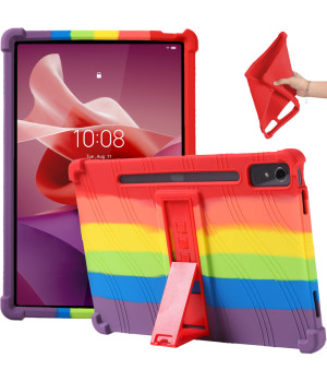Силіконовий чохол з підставкою для Lenovo Tab P12 TB370FU / Xiaoxin Pad Pro 12.7 TB371FC Rainbow
