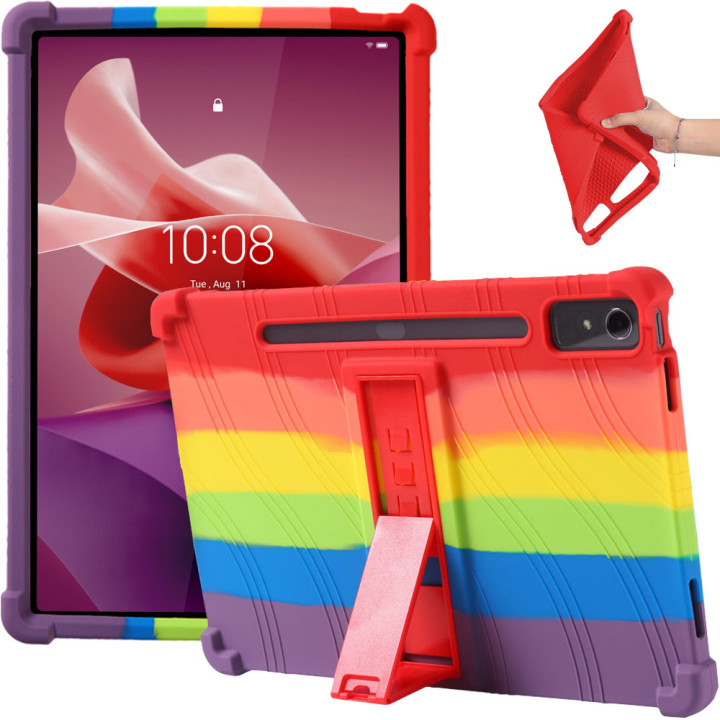 Силіконовий чохол з підставкою для Lenovo Tab P12 TB370FU / Xiaoxin Pad Pro 12.7 TB371FC Rainbow