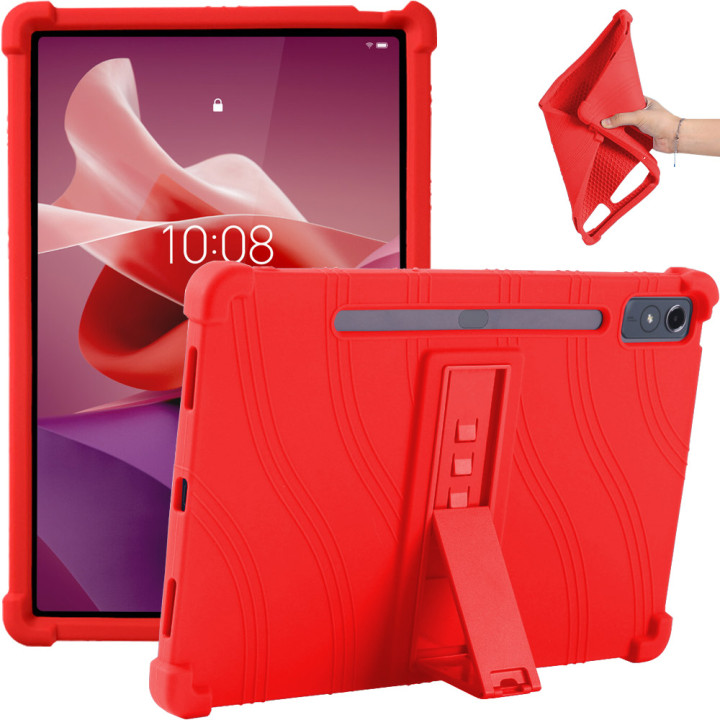 Силіконовий чохол з підставкою для Lenovo Tab P12 TB370FU / Xiaoxin Pad Pro 12.7 TB371FC Red