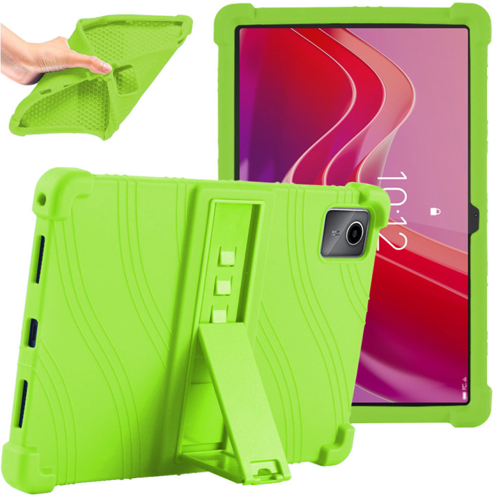 Силіконовий чохол з підставкою для Lenovo Tab M11 TB330FU / Xiaoxin Pad 2024 TB331FC Green