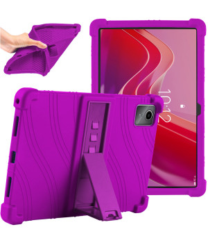 Силиконовый чехол с подставкой для Lenovo Tab M11 TB330FU / Xiaoxin Pad 2024 TB331FC Purple