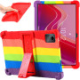 Силиконовый чехол с подставкой для Lenovo Tab M11 TB330FU / Xiaoxin Pad 2024 TB331FC Rainbow