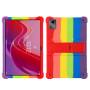 Силиконовый чехол с подставкой для Lenovo Tab M11 TB330FU / Xiaoxin Pad 2024 TB331FC Rainbow