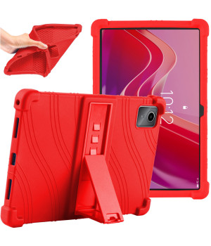 Силиконовый чехол с подставкой для Lenovo Tab M11 TB330FU / Xiaoxin Pad 2024 TB331FC Red