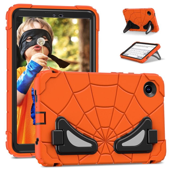 Детский противоударный чехол для Samsung Galaxy Tab A9 8.7" SM-X110, X115 Galeo Spider Orange/Black