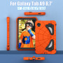 Детский противоударный чехол для Samsung Galaxy Tab A9 8.7" SM-X110, X115 Galeo Spider Orange/Black