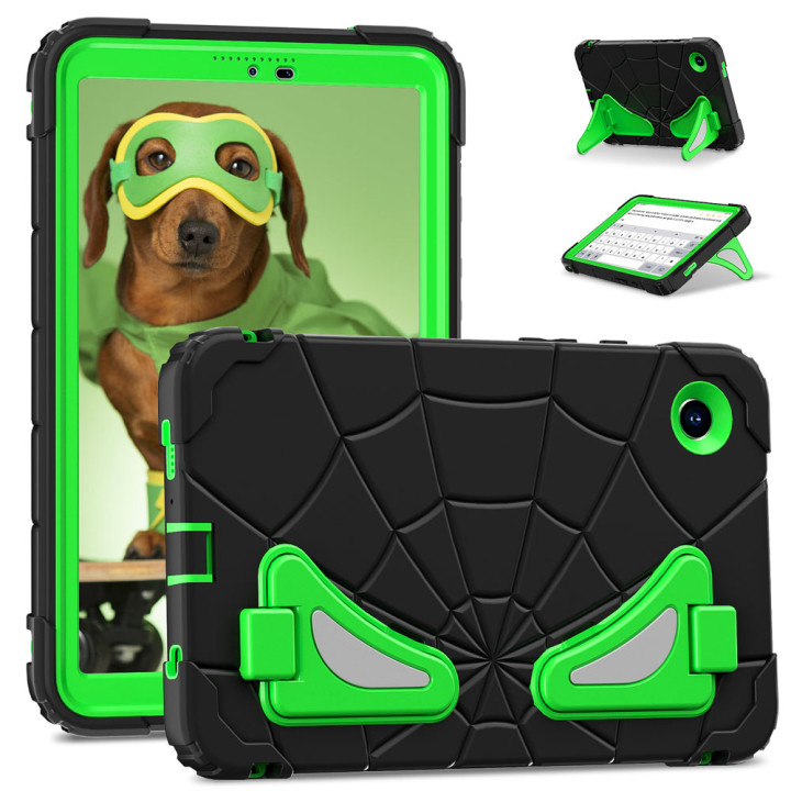 Детский противоударный чехол для Samsung Galaxy Tab A9 8.7" SM-X110, X115 Galeo Spider Black/Green