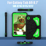 Детский противоударный чехол для Samsung Galaxy Tab A9 8.7" SM-X110, X115 Galeo Spider Black/Green