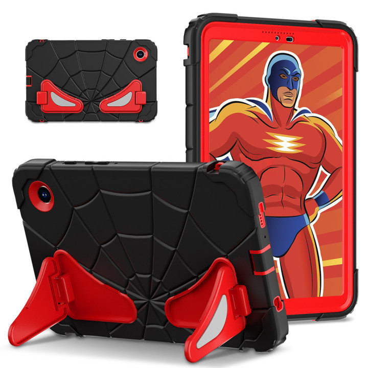 Детский противоударный чехол для Samsung Galaxy Tab A9 8.7" SM-X110, X115 Galeo Spider Black/Red