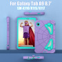 Детский противоударный чехол для Samsung Galaxy Tab A9 8.7" SM-X110, X115 Galeo Spider Purple/Mint
