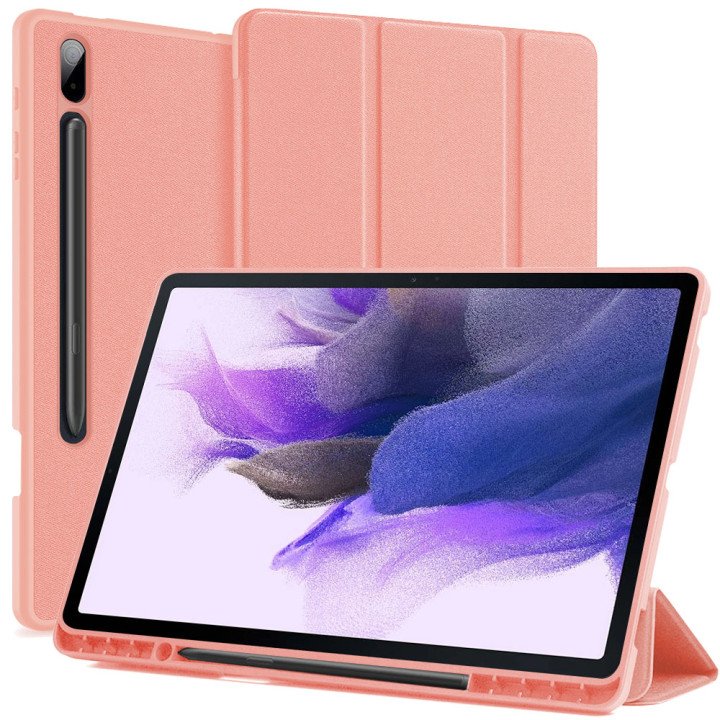 Чехол DUX DUCIS Domo with S Pen Holder для Samsung Galaxy Tab S7 FE / S7 Plus / S8 Plus Pink
