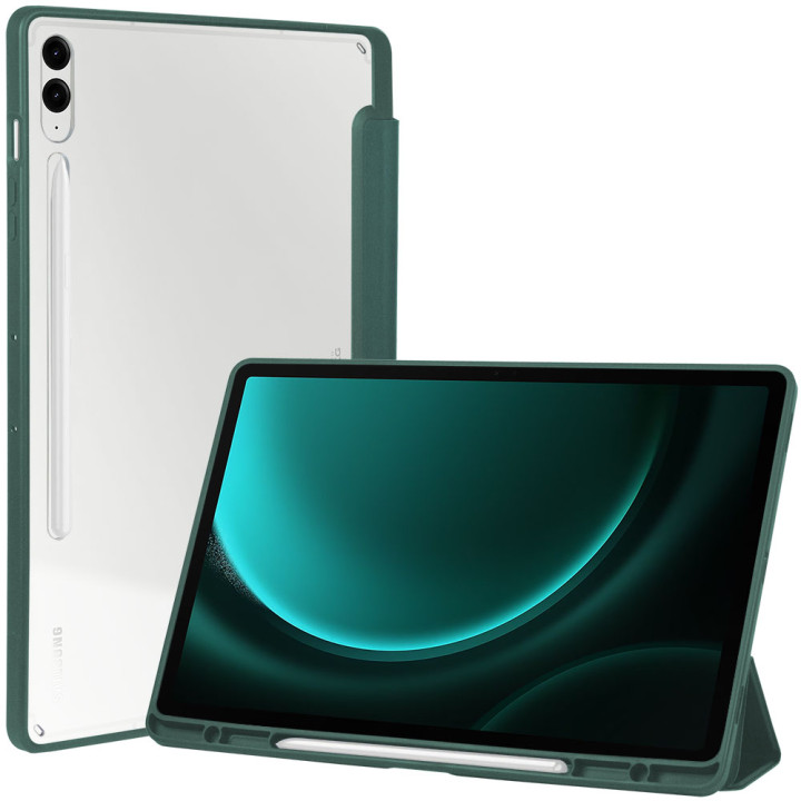 Чохол Galeo Hybrid Case with S-Pen Holder для Samsung Galaxy Tab S9 FE Plus/S9 Plus 12.4" Dark Green