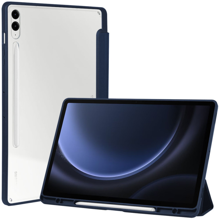 Чехол Galeo Hybrid Case with S-Pen Holder для Samsung Galaxy Tab S9 FE Plus/S9 Plus 12.4" Navy Blue