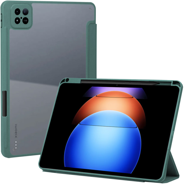Чохол Galeo Hybrid Case with Stylus Holder для Xiaomi Pad 6S Pro 12.4" Dark Green