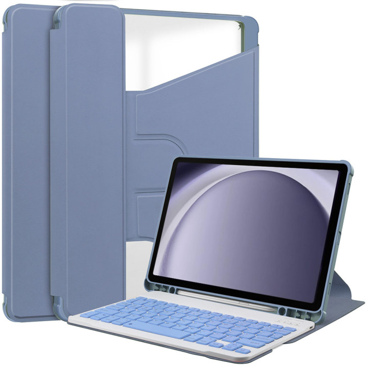Чехол с клавиатурой Samsung Galaxy Tab A9+ 11" SM-X210, X216 Galeo Rotating (En+Ua+Ru) Heather Grey