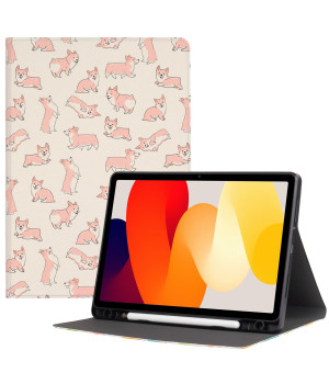 Чехол Galeo TPU Print с отделением для стилуса для Xiaomi Redmi Pad SE 11" Corgi