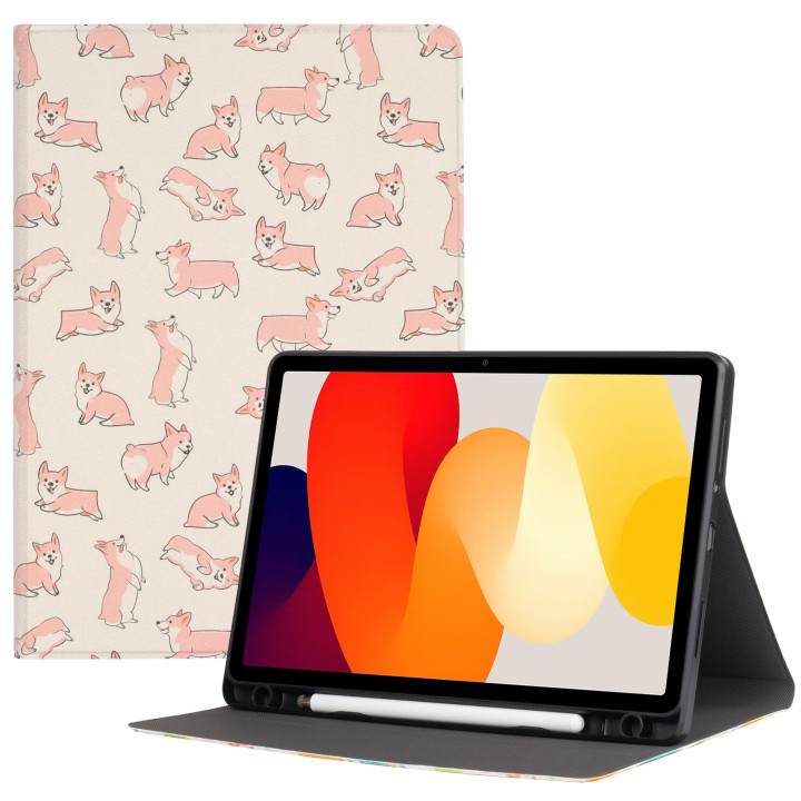 Чехол Galeo TPU Print с отделением для стилуса для Xiaomi Redmi Pad SE 11" Corgi