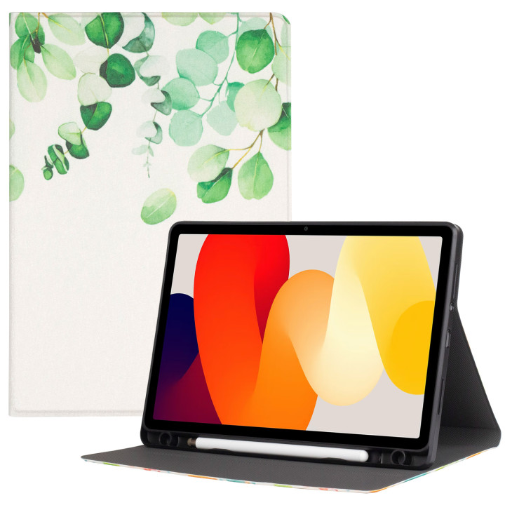 Чехол Galeo TPU Print с отделением для стилуса для Xiaomi Redmi Pad SE 11" Eucalyptus